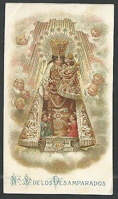 Estampa Antigua Virgen De Los Desamparados Andachtsbild Santino Holy Card  • 8€