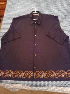Havanera Co Hawaiian Blue Shirt Men's 4XL XXXXL Embroidered Cocktail Bar Club - Picture 1 of 4
