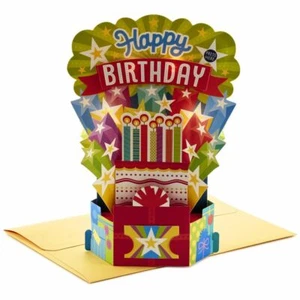 Hallmark Birthday Card ~ Paper Wonder Displayable Pop Up ~ Musical SONG & Lights - Picture 1 of 3