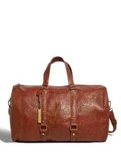 American Leather Co. Arlington Weekender Brandy Tooled Gorgeous!! - Picture 1 of 16