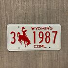 1988 Wyoming TRUCK License Plate Vintage Auto Garage Sheridan Birth Year 3 1987