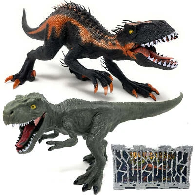 Spielzeug Dinosaurier TRex T-Rex Indominus Dino Käfig Jurassic Raptor Figur Kind