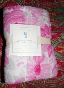 Pottery Barn Kids Lillian Floral Flower Standard Sham, QUILTED, NEW  - Picture 1 of 2