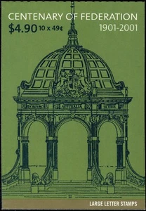Australian 2001. Folleto Centenario de la Federación. Código de barras 1 filatélico. - Imagen 1 de 3