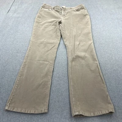 Sonoma Pants Womens 12 Average Beige Corduroy High Rise Preppy Academia - Image 1 of 4
