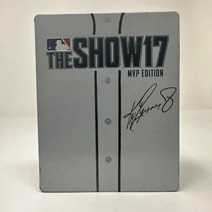 PS4 MLB The Show 17 edición MVP juego Steelbook 2017 Ken Griffey Jr probado funciona - Imagen 1 de 18