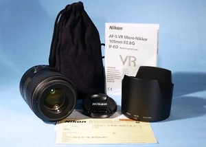 Nikon AF-s Micro Nikkor 105mm f/2.8 G ED IF VR Nano Prime Lens * MINT - Picture 1 of 8