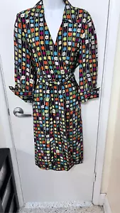 Abito donna Diane Von Furstenberg Silk Assets stampa multicolore avvolgente taglia XS - Foto 1 di 15