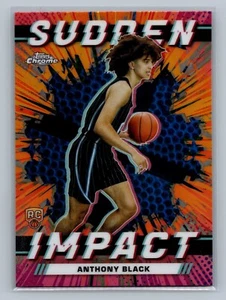 ANTHONY BLACK 2023-24 Topps Chrome Sudden Impact BLUE BASKETBALL Refractor RC - Picture 1 of 2