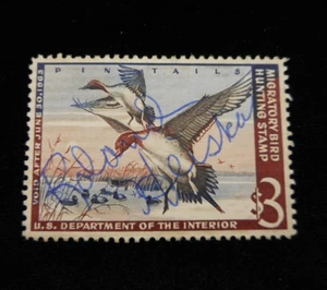 Federal Migratory Duck Bird Hunting Stamp 1962 - 1963 Pintails Signed $3 - Picture 1 of 6