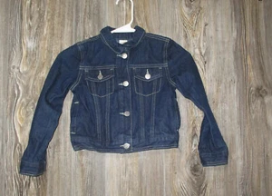 GYMBOREE Girls Size Small 5/6 denim jean jacket darkwash - Picture 1 of 10