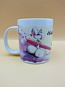 DIDDL – "Besuch"- Tasse – Höhe: 10,3 cm Sammler Diddel 90er KULT Kaffee-Becher - Bild 1 von 6