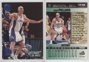 1997 Press Pass Double Threat Blue Scot Pollard #19 Rookie RC