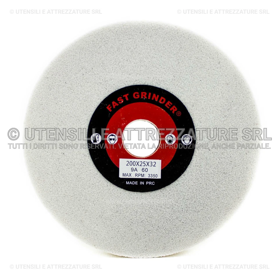 DISCO RUOTA per MOLA DA BANCO al CORINDONE BIANCO METALLI ACCIAIO FINITURA - Immagine 1 di 1