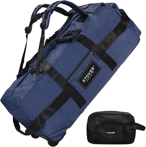 STOVER Rolling Duffel Bag 31 inch 80L Wheels Foldable Travel Luggage (Blue) - Picture 1 of 8