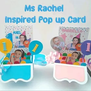 Personalised Ms Rachel Pop Up Photo Birthday Card, ANY AGE Ms Rachel Centrepiece - Picture 1 of 12