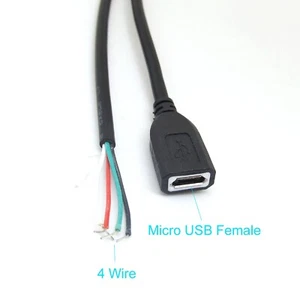 50pcs 1M/3.3FT USB 2.0 Male to 5.5x2.1mm Male 20AWG DC Power Charger Cable - Picture 1 of 5