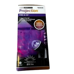 Gemmy LED Lightshow Projection Fire and Ice in Purple/Orange swirling light NEW - Picture 1 of 5