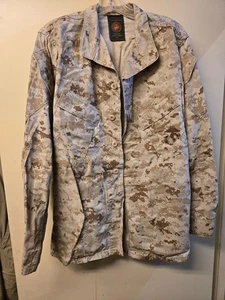 USED USMC Marine Corps Desert Shirt Size Med Long DP-10032 - Picture 1 of 5