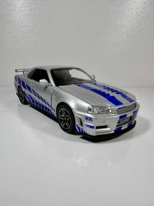 Nissan Skyline GTR R34 1/32 JDM Diecast Toy Car Model Sound Light Kids Legend - Picture 1 of 8