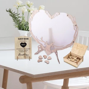 Heart Frame Drop Box Indoor Ceremony Souvenir Wedding Guest Book Alternative - Picture 1 of 5