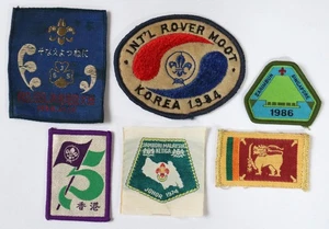 6 International Boy Scout Patches – Malaysia, Korea, Sri Lanka Int'l River Moot - Picture 1 of 6