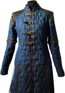 Chaleco Vikingo Aketon-Chaqueta-Armadura-DISFRACES Medieval-Gambesón-grueso-acolchado-disfraz - Imagen 1 de 5