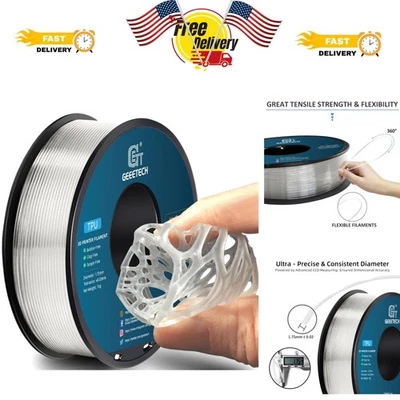 Filamento TPU durável de 1,75 mm - Elasticidade superior e acabamento de superfície lisa, 1 kg - Imagem 1 de 4