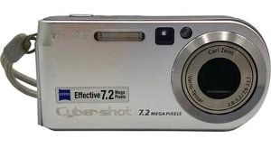 Sony Cyber-shot DSC-P200 7.2 MP Carl Zeiss Silver Digital Camera - Working - Picture 1 of 7
