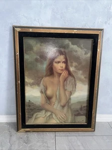 Vinciata Joseph Wallace King Semi Nude Female Portrait Giclée Print On Board - Picture 1 of 14