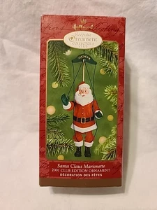 (D) Hallmark Andenken Ornament Weihnachtsmann Marionette 2001 Collector's Club - Bild 1 von 7