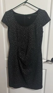 Chic Ann Taylor Brand Black & Gray Womens Dress Size 8 - Picture 1 of 5