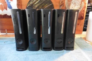Microsoft Xbox 360 Konsole Konvolut 5 Schwarz Stück Ersatzteile Repair Parts Ungetestet - Bild 1 von 12