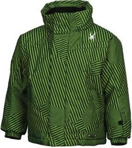 Spyder Mini Armada Jacket Boys Ski Snowboard Waterproof Insulated Coat Green 3 - Picture 1 of 1