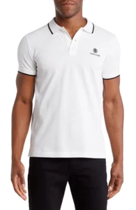 CAVALLI CLASS BY ROBERTO CAVALLI Solid Logo Polo, Cotton, White, Large, $325 NWT - Picture 1 of 4