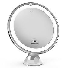 Upgraded 10x Magnifying Lighted Makeup Mirror With Touch Control LED Lights 360