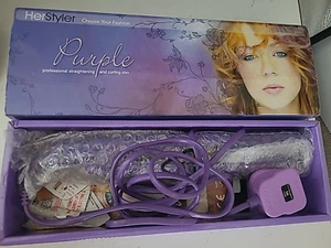 HerStyler Purple Professionsl Straightering And Curling Iron Brand New - Picture 1 of 11