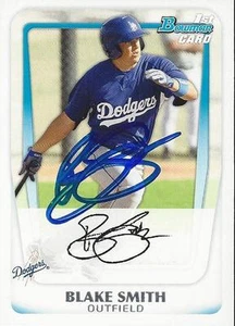 Blake Smith Los Angles Dodgers 2011 Bowman Signed Card - Picture 1 of 1