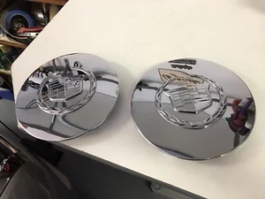 2004 2005 2006 Cadillac DeVille and DTS chrome wheel center caps Reduced - Picture 1 of 3
