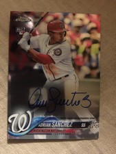 2018 Topps Chrome Autograph Nationals Adrian Sanchez Rookie Card #RA-ASA