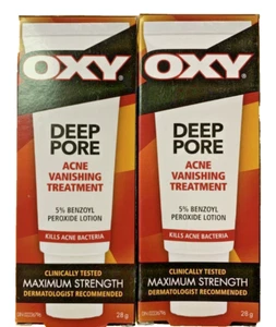 Tratamiento OXY Deep Pore Acné Desaparición 28 g/Cada Paquete de 2 Nuevo en Caja - Imagen 1 de 2