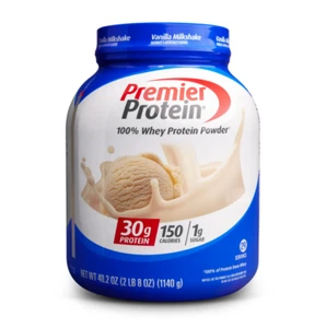 100% Whey Protein Powder, Vanilla Milkshake, 30g Protein, 29 Servings - Picture 1 of 4