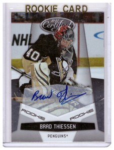 Brad Thiessen 2010-11 Certified Autograph Rookie Card #201 /799