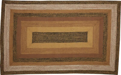 Alfombra rectangular trenzada ecológica marrón rural antideslizante hervidor Grove Foto 1 de 4