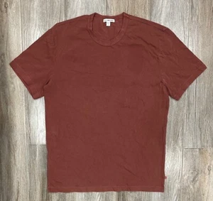 Camiseta James Perse Para Hombre MLJ3311 Rojo Desteñido Pigmento Lavado Manga Corta Cuello Redondo - Imagen 1 de 3