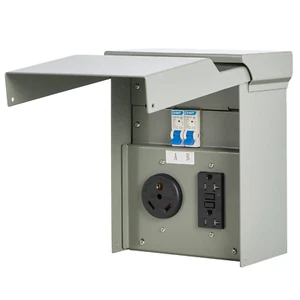 Temporary Power Outlet Panel RV Electrical Panel 20 30 Amp RV Outlet Box - Picture 1 of 10