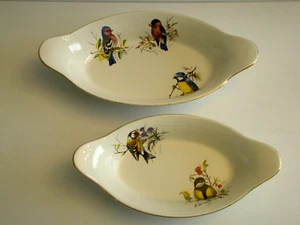 Cuencos ovalados Pfaltzgraff pájaros decorados #270 #265 CE - Imagen 1 de 14