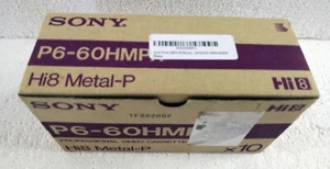 Sony P6-60 HMPX Professional High Metal Particle Videocassettes - 10 Pack - Picture 1 of 3