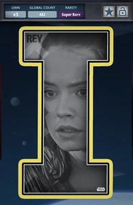 Topps Star Wars Card Trader 2020 RISE Die-Cut Yellow Rey SR 482cc - Picture 1 of 2