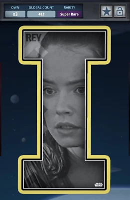 Topps Star Wars Card Trader 2020 RISE Die-Cut Yellow Rey SR 482cc - Image 1 of 2